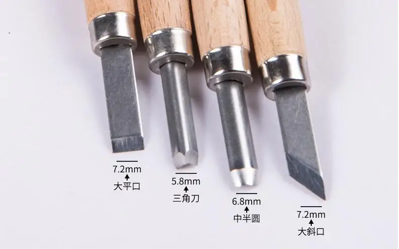 4pcs/set BJD lutka blyth spremembe ličila orodja spremenite leseni ročaj noža nastavljena lutka pribor Orodja DIY dodatki