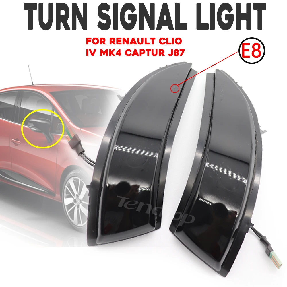 Za Renault Clio IV MK4 BH RS Grandtour KH 2012 - 2016 Dinamično Blinker LED Vključite Opozorilne Luči Strani Ogledalo Kazalnik Avto