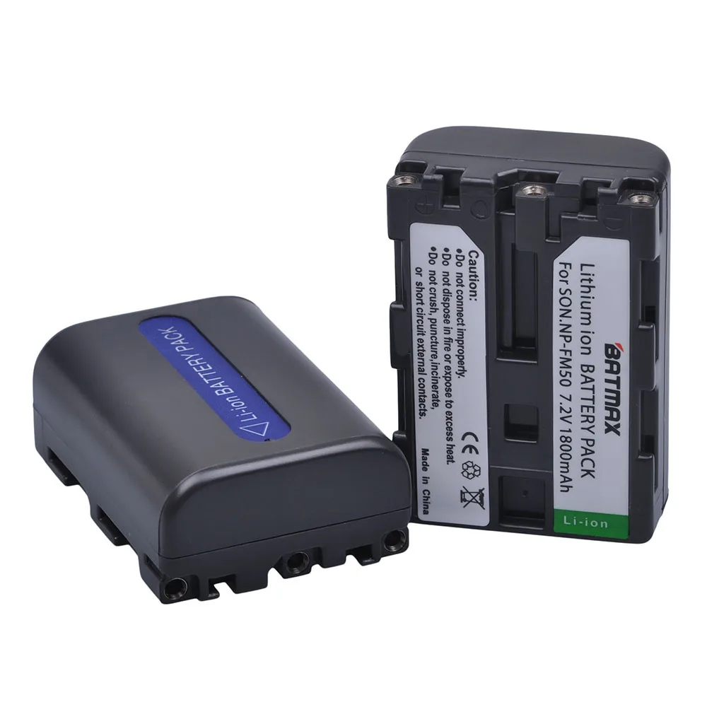 Batmax 1800mAh NP-FM50 NP FM50 NPFM50 Baterija za Sony Alpha A100 DSLR-A100 A100K TRV408 DCR-PC105 FM30 FM50 FM70 FM90