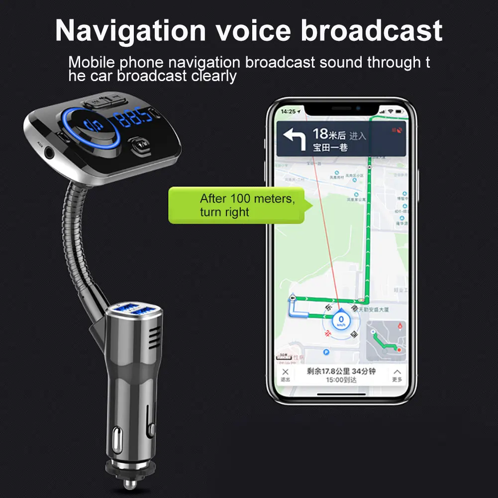 Avto Bluetooth MP3 Predvajalnik + Digitalni Radio UKV-Oddajnik Podpora prostoročno telefoniranje USB Zvočno kartico, FM Oddajnik