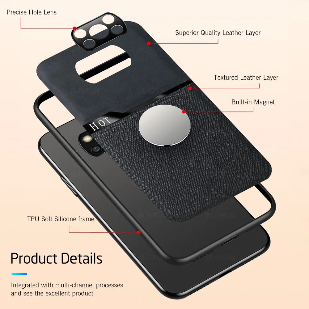 Za Xiaomi POCO X3 NFC Usnje Teksturo Telefon Primeru Shockproof Telefon Lupini Objektiv Zaščito na Xiomi POCOX3 Hrbtni Pokrovček Coque