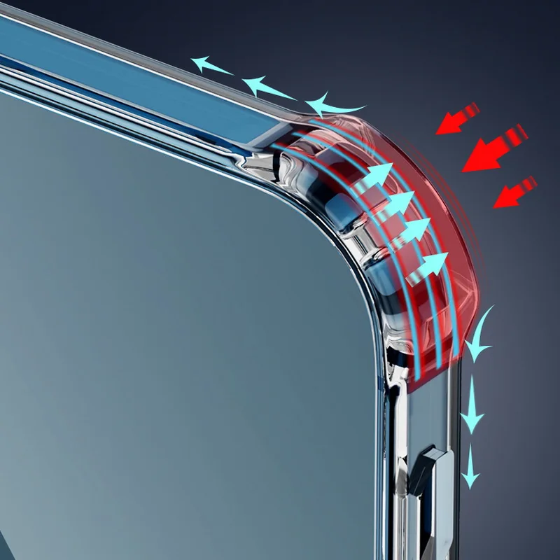 Jasno Akril Primeru Za iPhone 12 Mini ProMax Magsafe Podpirajo Brezžično Polnjenje Spusti Varstvo Kristalno Magnetno Tuljavo Krog Primeru