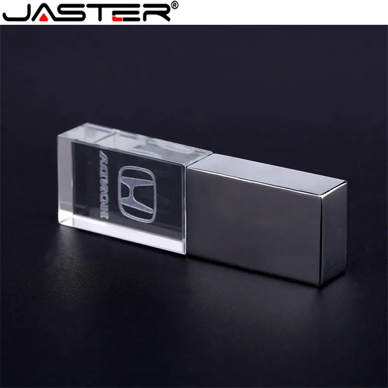 JASTER honda crystal + kovinski USB flash drive pendrive 4GB 8GB 16GB 32GB 64GB USB 2.0 Zunanji pomnilnik memory stick u disk