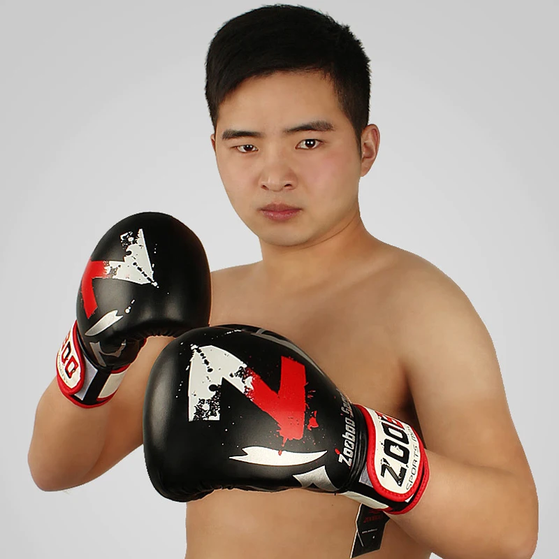 ZOOBOO MMA Muay Tajski Boks Rokavice Sanda Kungfu Wushu Ženske Moški Boj Sandbag Usposabljanje guantes de boxeo