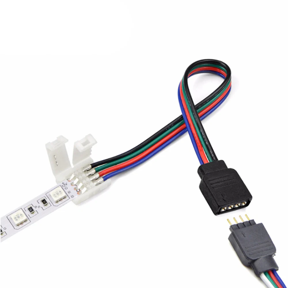 10PCS 15 cm 4 Pin 5050 3528 LED RGB Priključek Kabel Podaljšek Žice LED Trak Posnetka