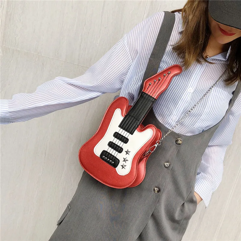 Ženske Torba Mini Kitara Obliko Crossbody Torba Ženske Srčkan Messenger Bag 2019 Nove Ustvarjalne Osebnosti Pu Vrečko