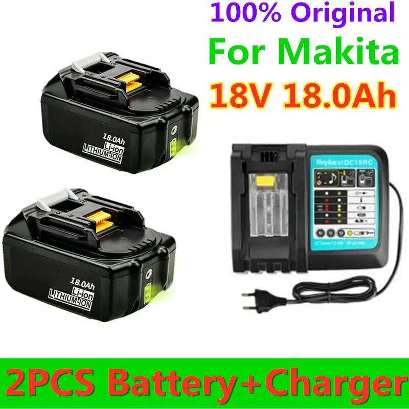 18V 18.0 Ah Ricaricabile Battery18000mAh Li-Ion di Batteria Della Batteria Potere na MAKITA BL1880 BL1860 BL1830 + 3A Caricatore