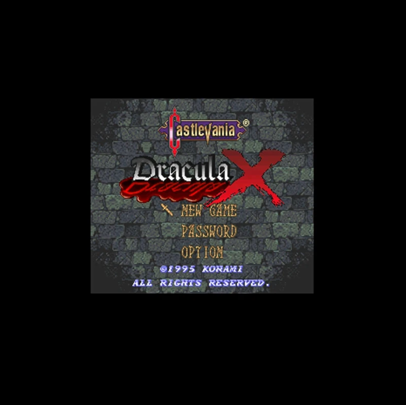 Castlevania - Dracula X 16 bitni Velika Siva Igra Kartice Za NTSC Igra Igralec Padec Ladijskega prometa