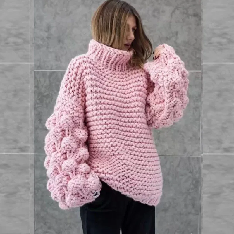 DUOUPA Luč rokav pleteni pulover pozimi Twist priložnostne jeseni skokih 2018 O vratu ženske pulover ženski pulover