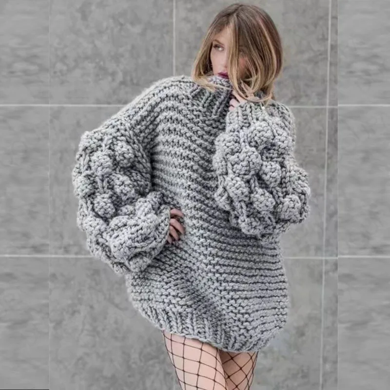 DUOUPA Luč rokav pleteni pulover pozimi Twist priložnostne jeseni skokih 2018 O vratu ženske pulover ženski pulover