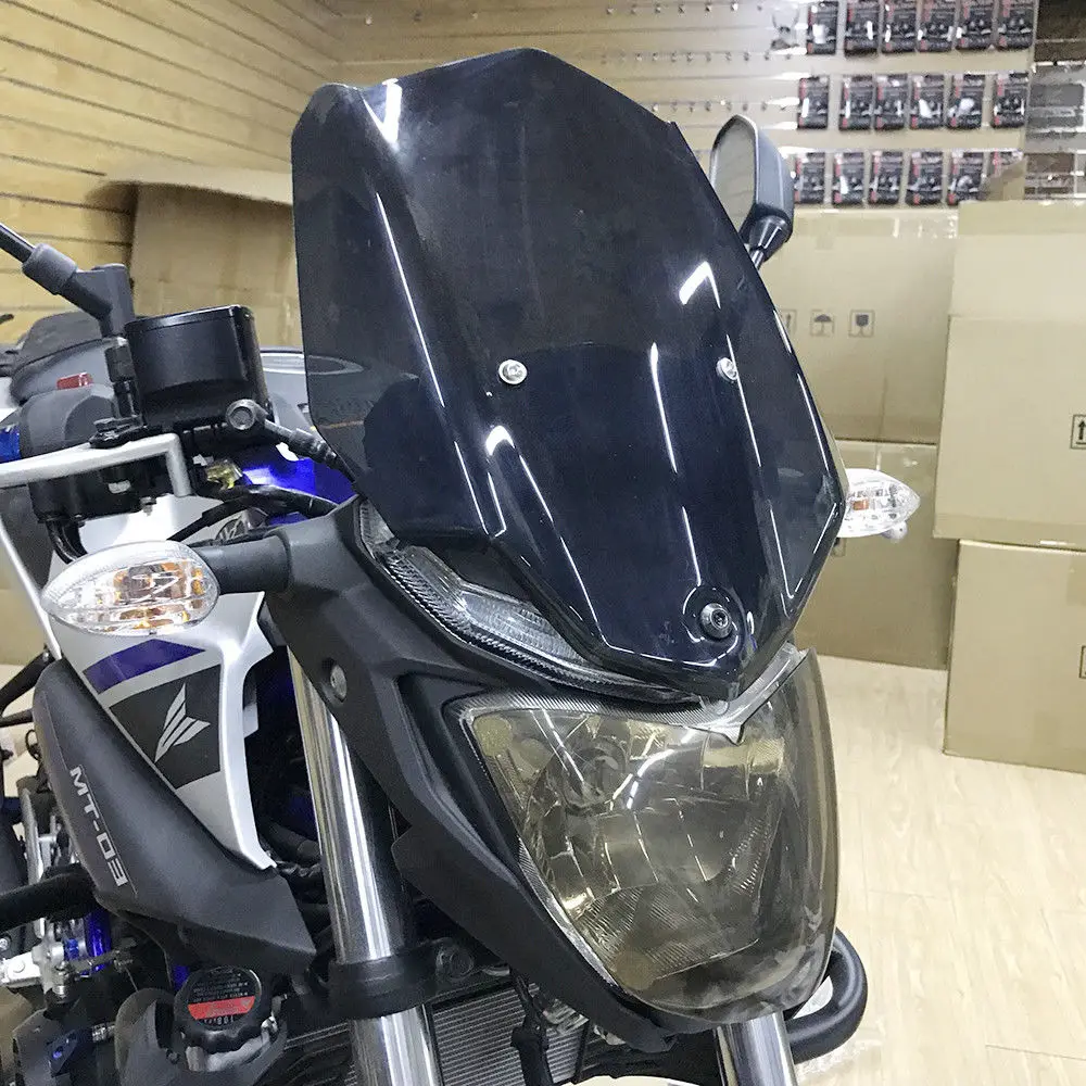 Motorno kolo Vetrobransko steklo vetrobransko steklo w/ nametitev pretok Zraka Veter deflektor Zaslon za leto 2016 2017 2018 Yamaha MT 03 MT-03 MT03