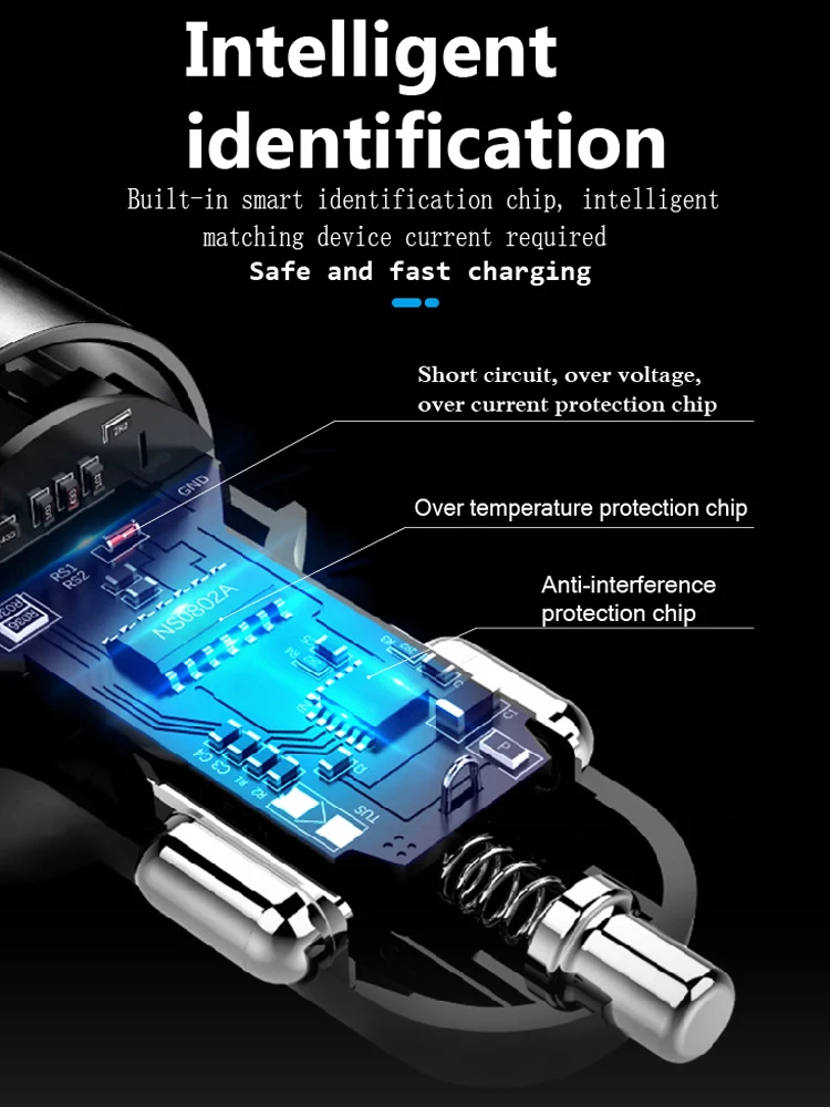 LED FM Oddajnik bluetooth Car kit Dual USB Avto Polnilec za Visoke Hitrosti, QC 3.0 2.1 Vrata USB MP3 Predvajalnikom glasbe za vse mobilni telefon