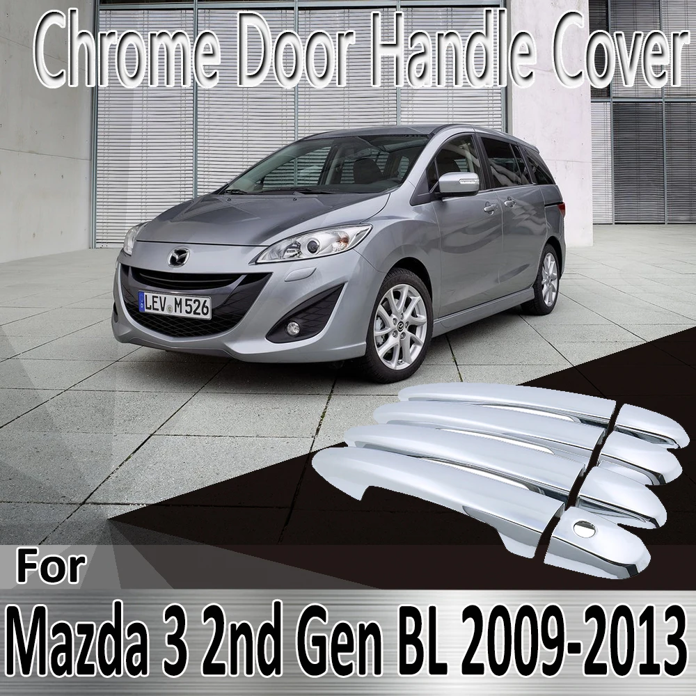 Za Mazda 3 2. Gen BL Axela 2009~2013 2010 Styling Nalepke za Dekoracijo Chrome Vrat Ročaj Kritje barve Preuredi Avto Dodatki