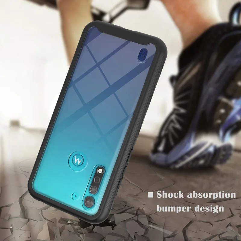 Za Motorola Moto G8 Moč Lite Primeru 360° Popolnoma Zaščitni Pokrov Za Moto G8 Moč Lite Shockproof Pregleden Telefon Primeru Capa