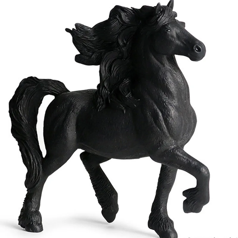 13cm Simulacije Črni Konj Živali Model Akcijskega Slika Simulacije Divje Živali figuric Zbirka