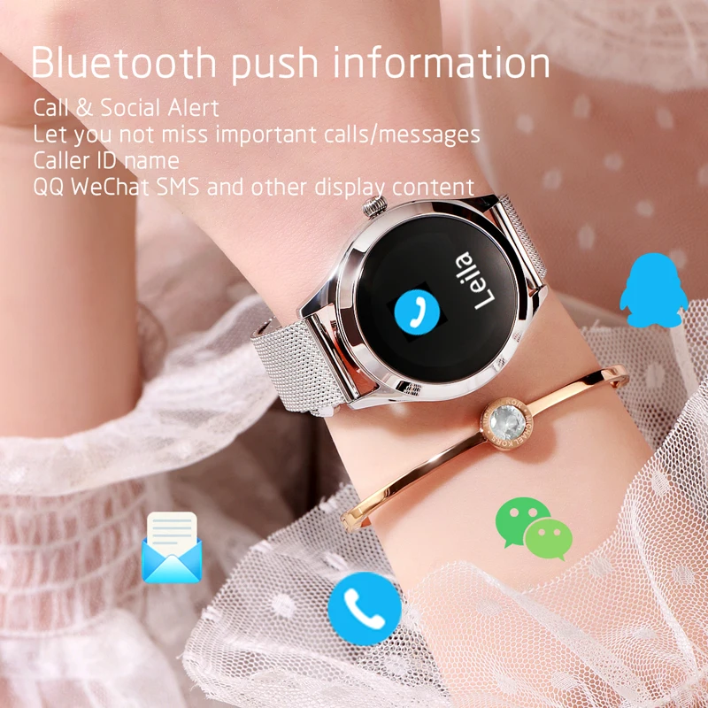 Pametno Gledati Ženske Srčnega utripa, števec korakov Fitnes Zapestnica Bluetooth Smartwatch Nepremočljiva Fitnes Tracker Pazi za Android IOS