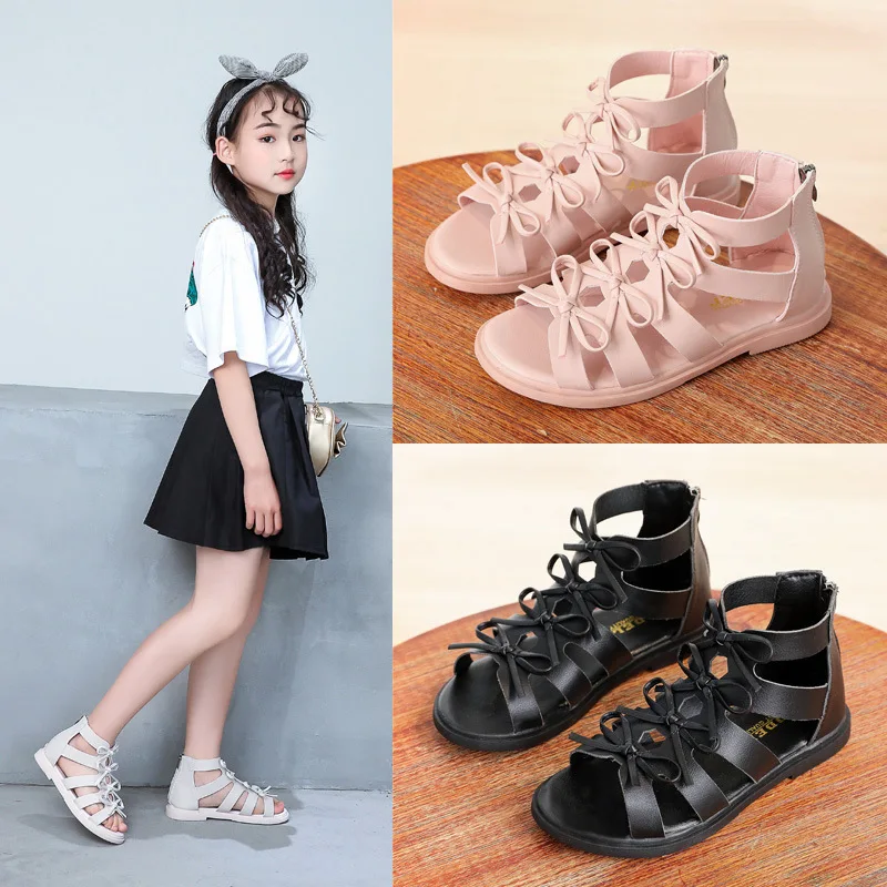 Moda dekle udobne sandale nova princesa čevlji otroci mehko dno plaži čevlji 2020 poletje otroci roza čevlji