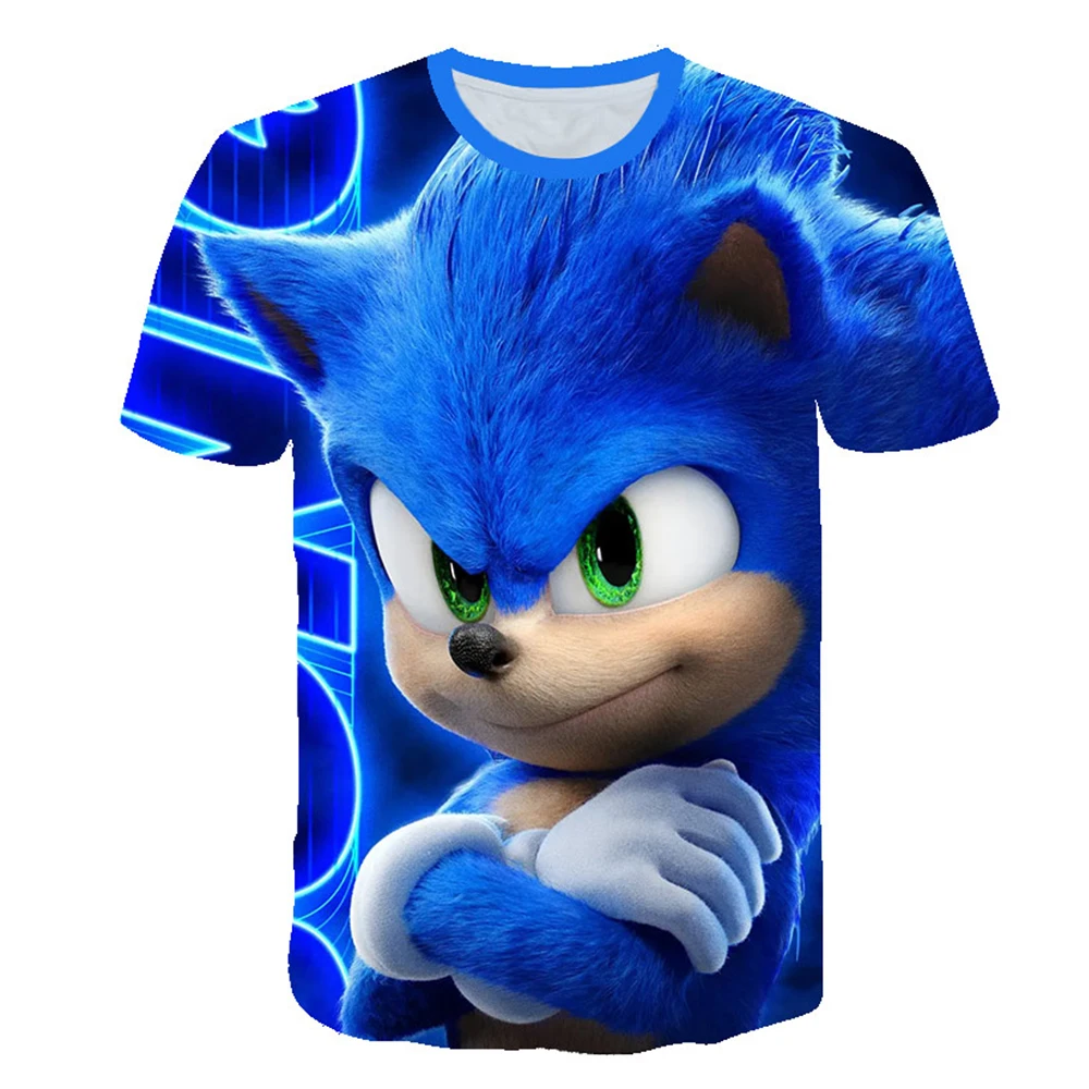 Poletne Obleke Otroci Sonic Hedgehog majica s kratkimi rokavi Boys Oblačila Risanka Majica s kratkimi rokavi Dekliška Najstniki, Otroci Majice Dekle T-shirt Priložnostne Vrhovi