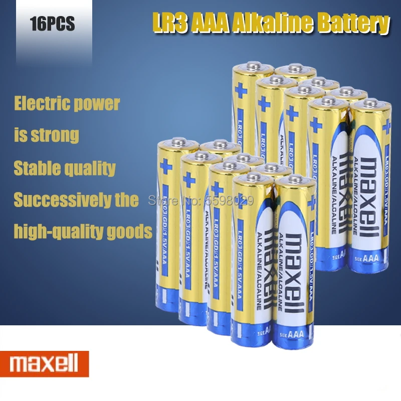 16pc 1,5 V AAA Alkalne Baterije LR03 Original maxell Za Električno zobno ščetko Igrača Svetilka Miško ura Suho Primarne Baterije