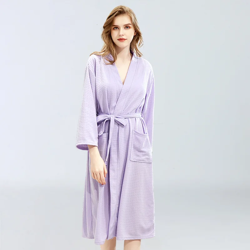 Nov Slog Sleepwear Jeseni Poletni kopalni plašč Ženska Tanke Pižamo Mens Prosti čas Haljo Par Nightgown Kolena-Dolžina More