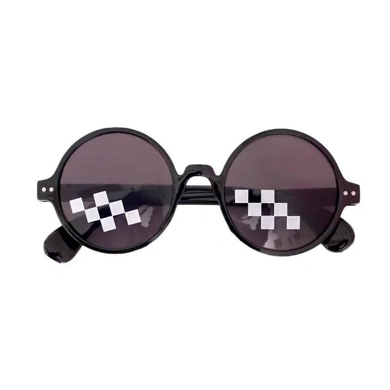 2020 Novost Igrače Nov Mozaik sončna Očala Trik Igrača Življenje Očala Očala Pixel Črna Mozaik sončna Očala Smešno igrače Za Otroke