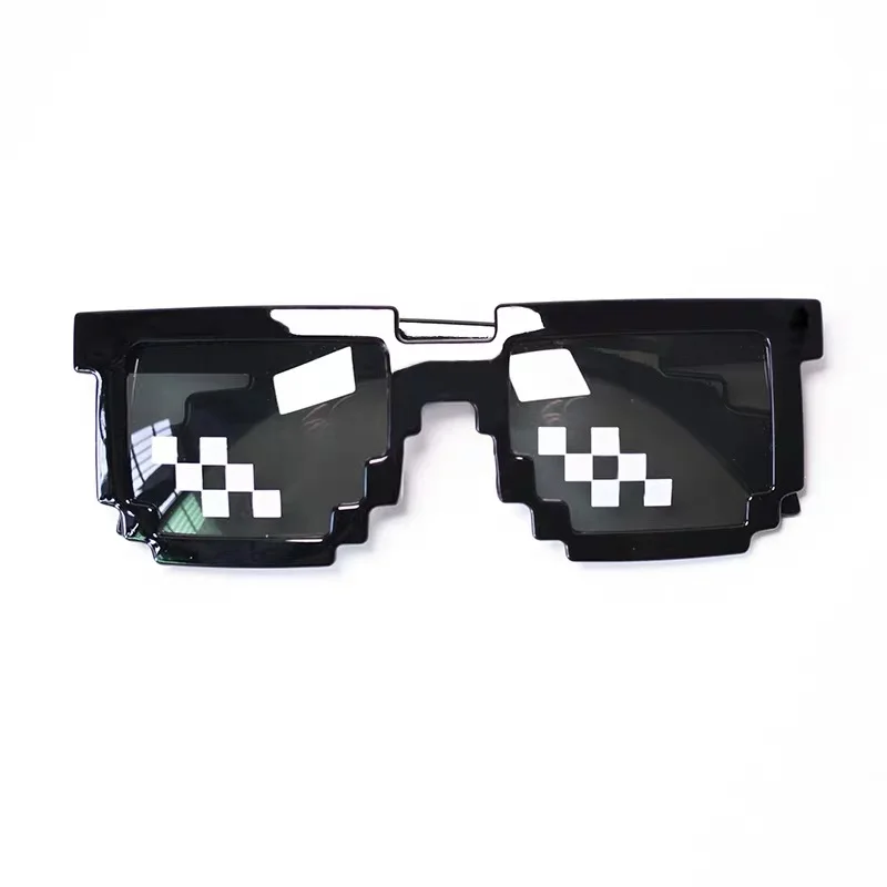 2020 Novost Igrače Nov Mozaik sončna Očala Trik Igrača Življenje Očala Očala Pixel Črna Mozaik sončna Očala Smešno igrače Za Otroke