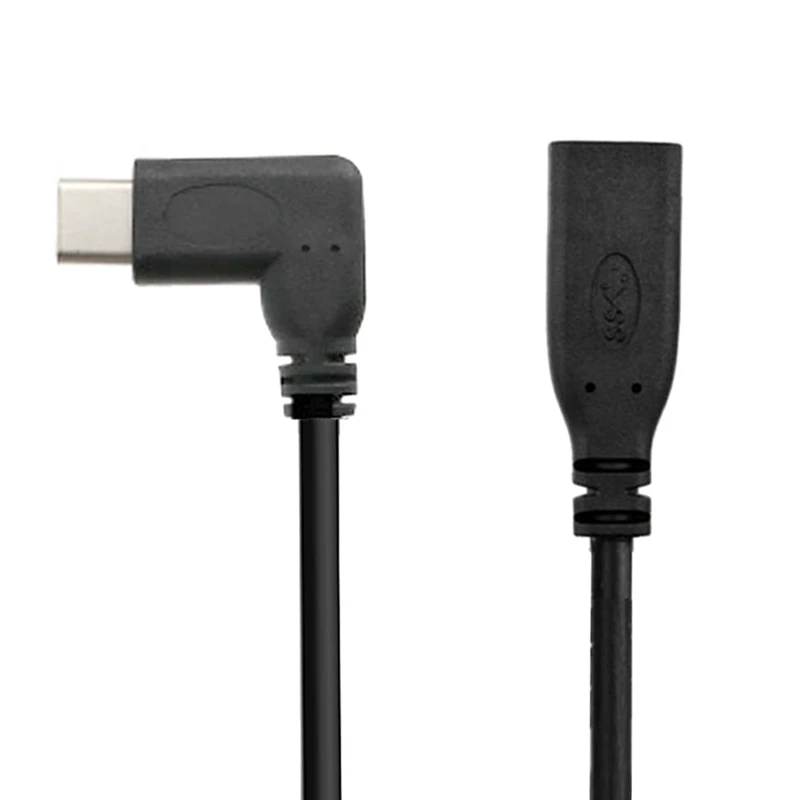 2 Meter Tip-C USB 3.1 Moški na USB-C Ženski za 90 Stopinj Kabel Podaljšek Kabla Kabel