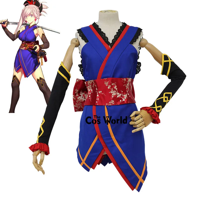 FGO Usoda Grand Da Miyamoto Musashi Obleko Yukata Enotno Obleko Anime Cosplay Kostumi