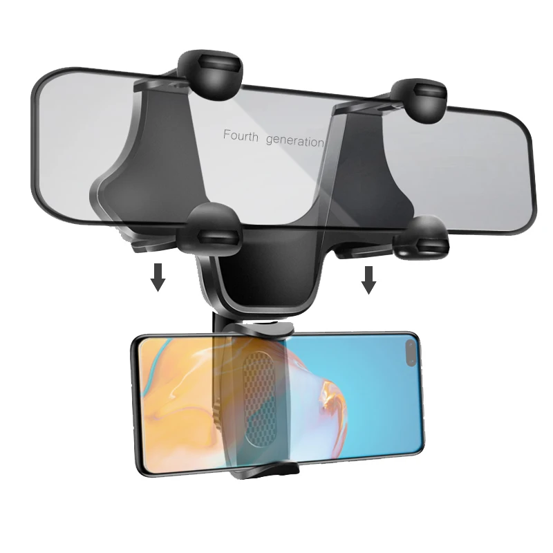 XMXCZKJ Univerzalni Mobilni Telefon, Avto Rearview Mirror Nosilec 360 Kota GPS Nastavljiv Telefon Nosilec Za iPhone 8 6 Samsung Xiaomi 6