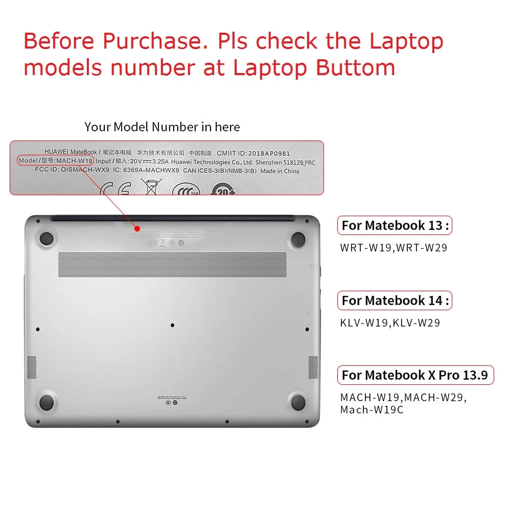 Crystal Clear Matte Coque za Huawei MateBook 13 14 Mate Knjige X Pro 2019 Laptop Primeru Trdi PVC Zaščitni Pokrov