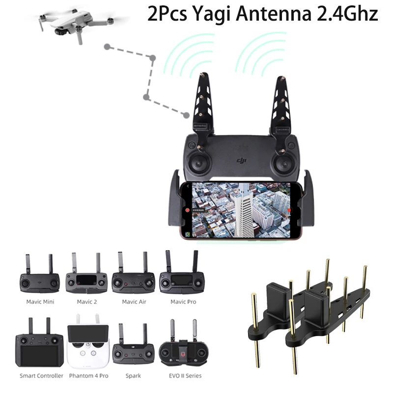Brnenje Yagi Antena 2,4 Ghz Brnenje Daljinski upravljalnik Antenski Signal Booster Za DJI Mavic Mini/PRO/Mavic 2/Phantom 4 Pro/EVO II
