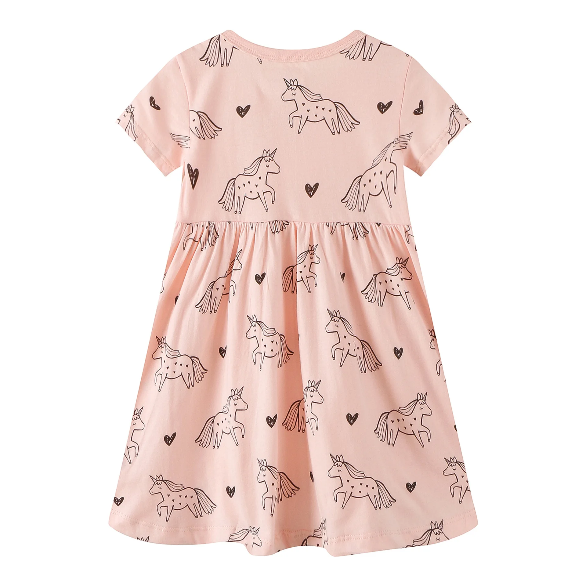 Novo 2019 poletje dekle obleko bombaž srčkan samorog Živali tiskanja malčka, girl obleke 2-7T princesa obleko otroci dekliška oblačila vestido
