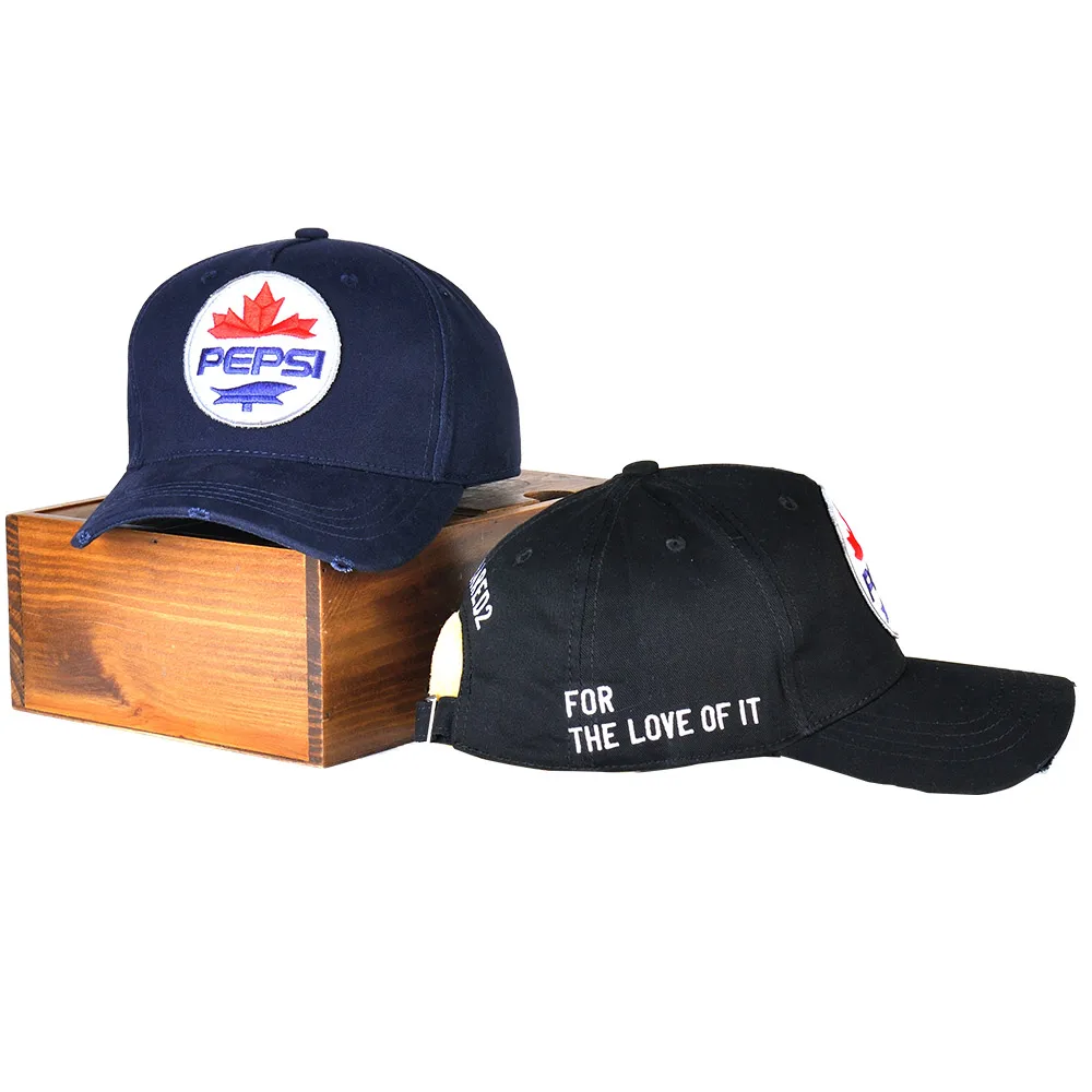 Dsq2 blagovne znamke klobuk moških Baseball Caps Visoko Kakovost bombaža vrhnja Nastavljiv Baseball Caps IKONO pismo črno kapo za moške