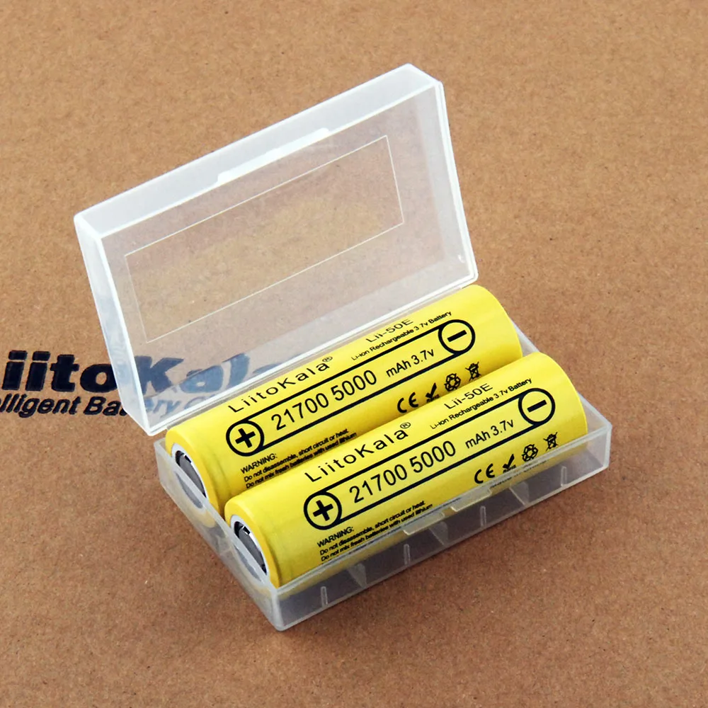 2020 LiitoKala 21700 4800 5000mAh Li-Ni Baterijo 3,7 V 50E za Visoko razrešnice Mod / Kit 3,7 V 15A moč 5C Stopnja Praznjenja in box