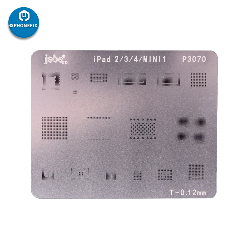 Večnamenska 0.12 mm debeline ipad BGA Reballing Matrice predlogo kompleti za iPad 23456 mini 1234 ipad pro Motherboard BGA čipa