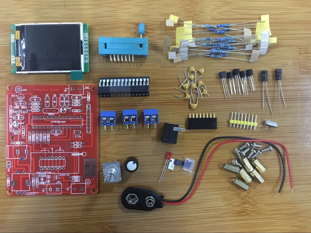 Ruski mega328 DIY kompleti Tranzistor Tester LCR Kapacitivnost Diode ESR meter PWM Kvadratni val Frequency Signal Generator