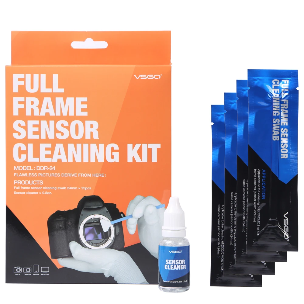 VSGO Celotno sliko Kamere Senzor Cleaning Kit CCD, CMOS-Čistilo, Set za Sony, Canon, Nikon DSLR Fotoaparata Čiščenje