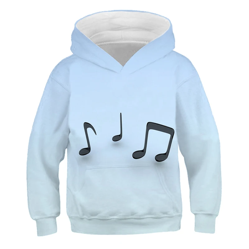 2020 Jeseni, Pozimi vroče prodaje Glasba ugotavlja Otroci Fant Dekle Risanke 3D Otroci Hoodies Luštna Punca Sweatshirts Majica Za Boy