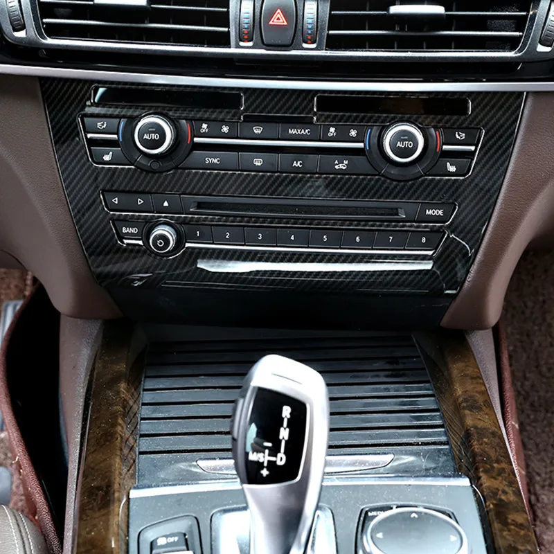Konzola CD Plošči Dekoracijo Večpredstavnostna Okvir Pokrova Nalepke Trim Za BMW X5 F15 X6 F16-18 Notranja Oprema Avto Styling