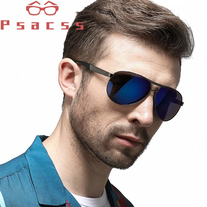 Psacss Klasičnih Pilotni Polarizirana sončna Očala Moški Letnik Kovinski Okvir Retro blagovne Znamke Oblikovalec Moški Modni Vožnjo sončna Očala UV400