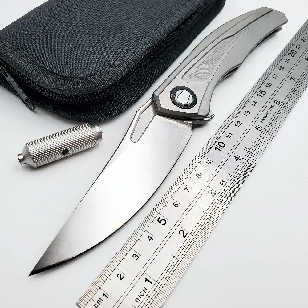 JSSQ Medved Folding Nož S35VN Rezilo TC4 Titana Ročaj Kampiranje Taktično Žepni Nož na Prostem Preživetje Lovski Noži EOS Orodja