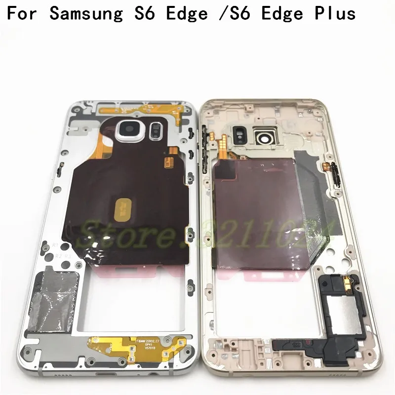 Srednja Faceplate Okvir Za Samsung Galaxy S6 Rob G925F S6 Rob Plus G928F Sredi Plošče LCD Podporni Okvir Plošče Ohišje