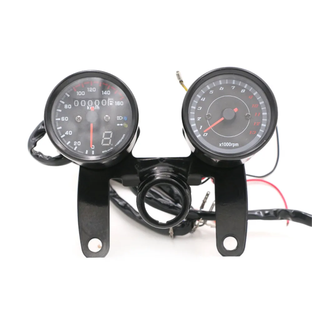 1 nastavite prevožene poti motorno kolo merilnik Hitrosti z LED Osvetlitvijo Moto Instrument merilnik vrtljajev Moto Oprema Skuter Merilnik Plošča