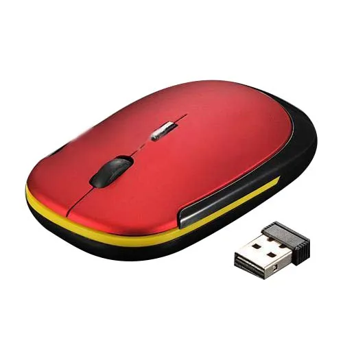 Ultra-Slim Mini USB Brezžična Optična Miška s Kolescem Miške za Vse Laptop HP Dell(rdeča)