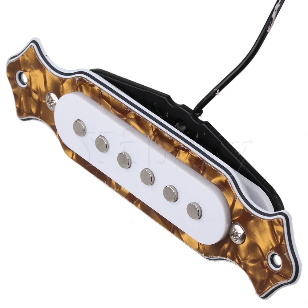 Yibuy Bronasto Pearl Barve 6-string Prewired Akustične Kitare, Soundhole Pickup