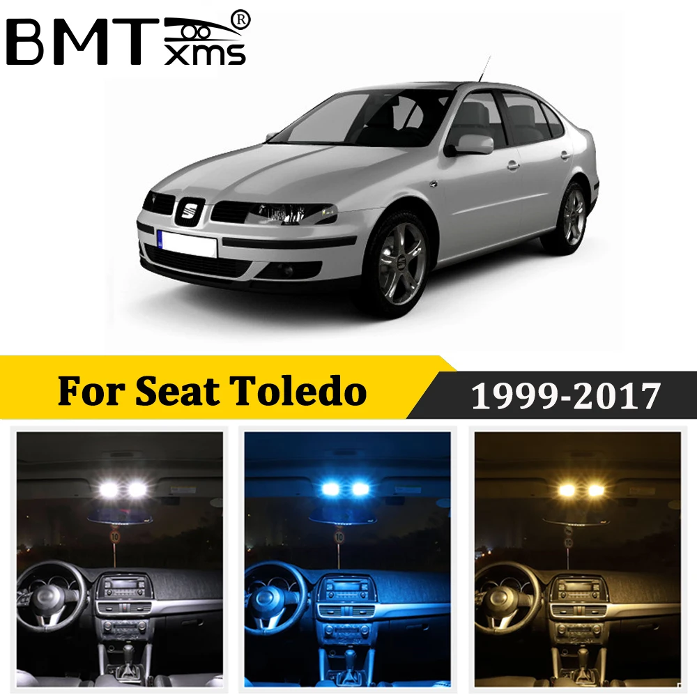 BMTxms Canbus Avtomobilske LED Notranjosti Zemljevid Dome Luči Za Seat Toledo 2 3 4 1M 1M2 5P 5P2 KG3 Limuzina Enoprostorec Hatchback 1999-2017