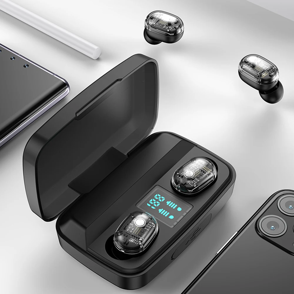 TWS Bluetooth 5.0 Slušalke, Brezžične Slušalke, Prenosni 3500mAh Moči Banke Aptx/SBC Slušalke Stereo Mini Bluetooth Čepkov M13C