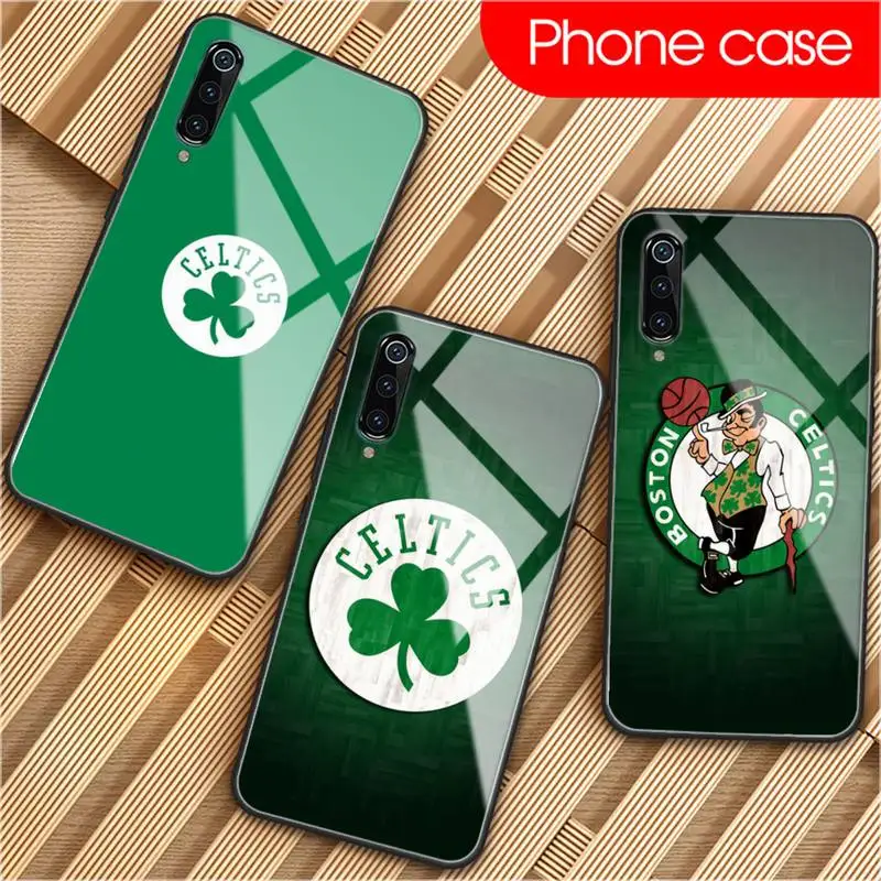Boston Celtics logotip Telefon Primeru Kaljeno Steklo Za XiaoMi 8SE 6 8lite MIX2S Opomba 3 Redmi Opomba 7 5 4 Redmi 6A 5Plus 4X
