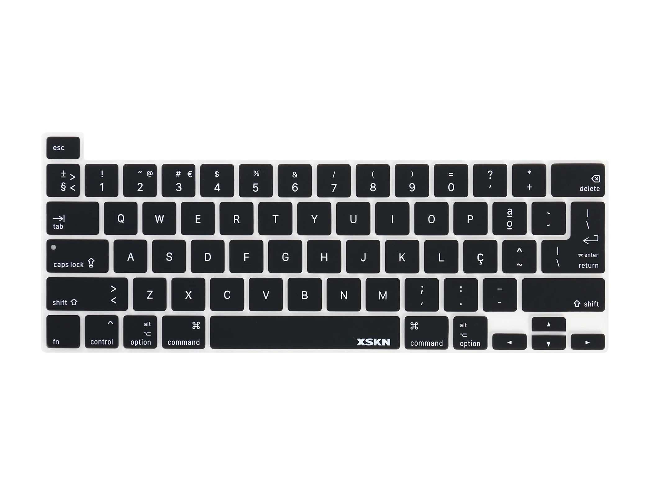 XSKN portugalski/English Black Silikonsko Tipkovnico Pokrov Kože za 2019 MacBook Pro 16 palčni na Dotik Bar A2141 ZDA in EU Različica