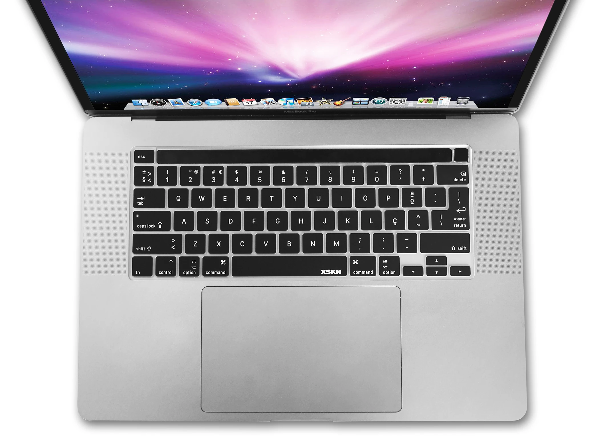 XSKN portugalski/English Black Silikonsko Tipkovnico Pokrov Kože za 2019 MacBook Pro 16 palčni na Dotik Bar A2141 ZDA in EU Različica